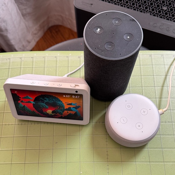 Amazon Echo Smart Speaker Set - Black and White